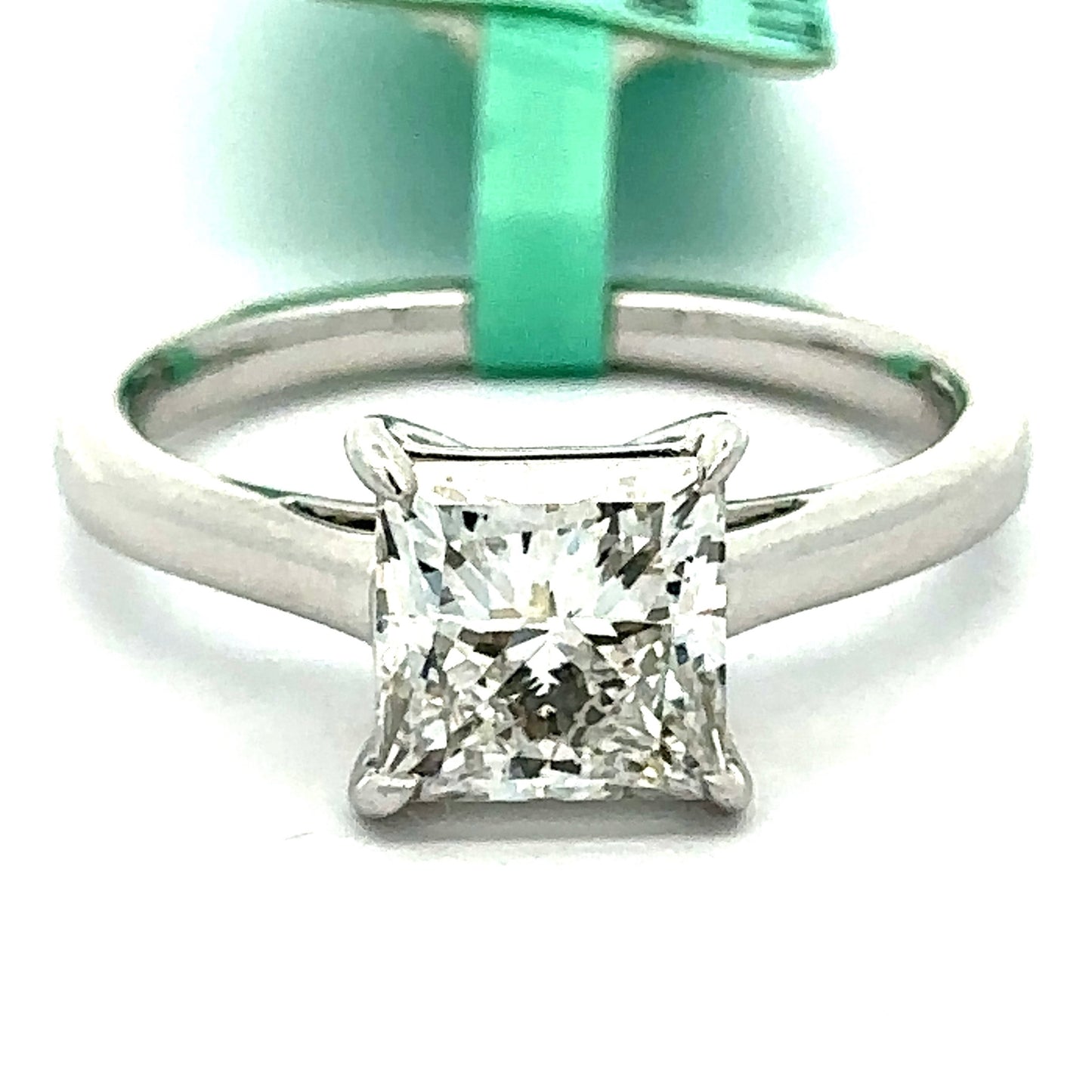 2.07 CT Princess Lab Grown Diamond Solitaire Ring in 14K White Gold