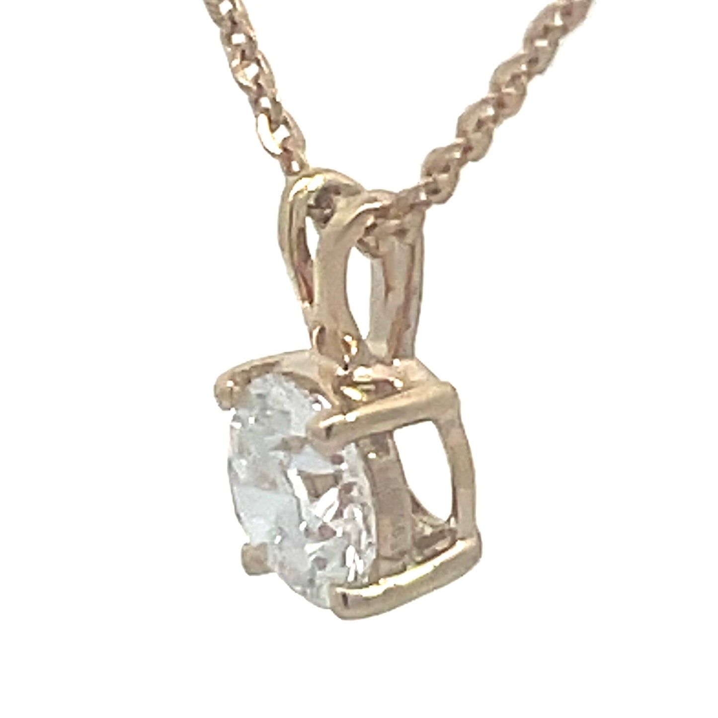 1.05 CT Lab Grown Diamond Pendant in 14K Yellow Gold