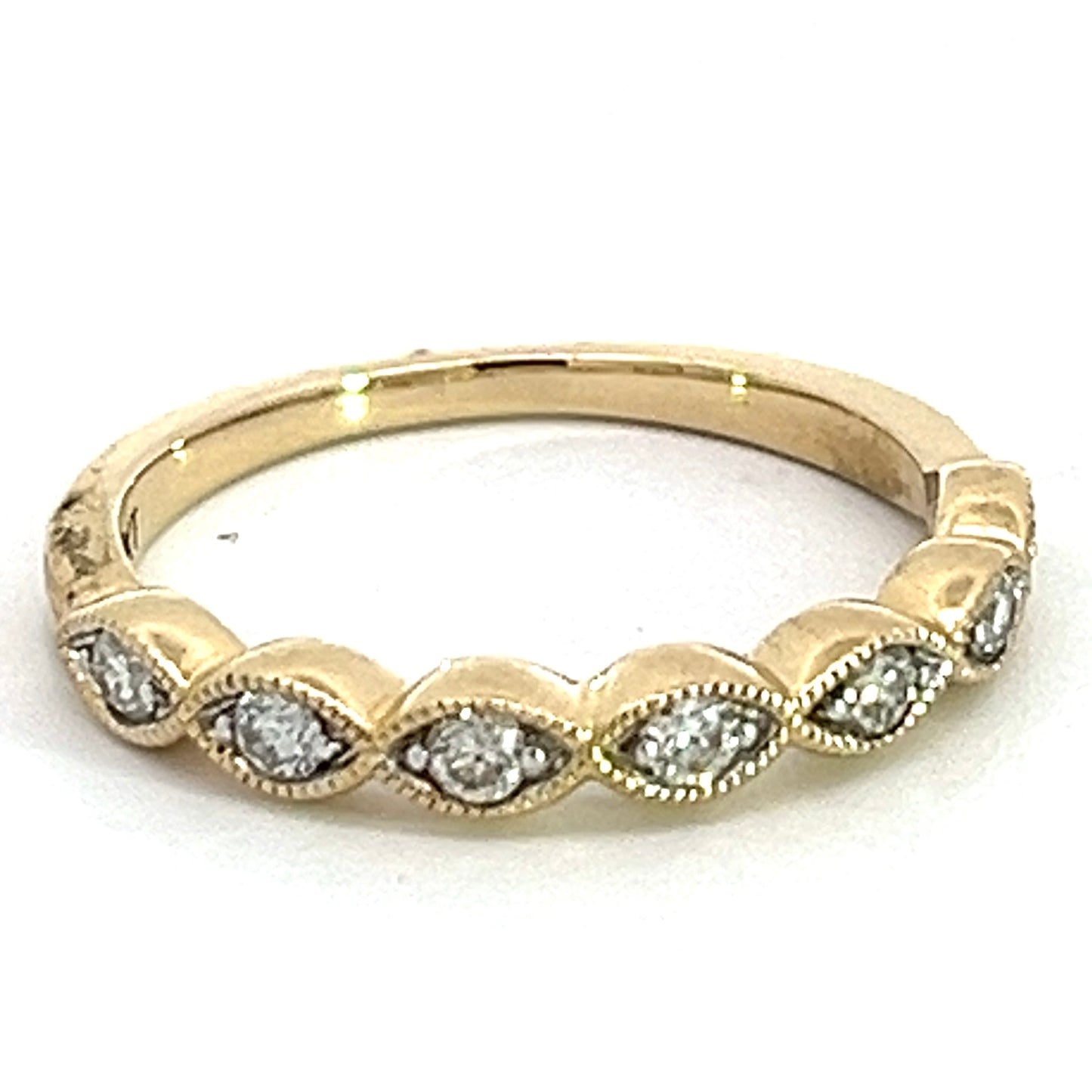 1.00 CT Round Lab Grown Diamond 0.42 CTW Mounting Yellow Gold Wedding Set