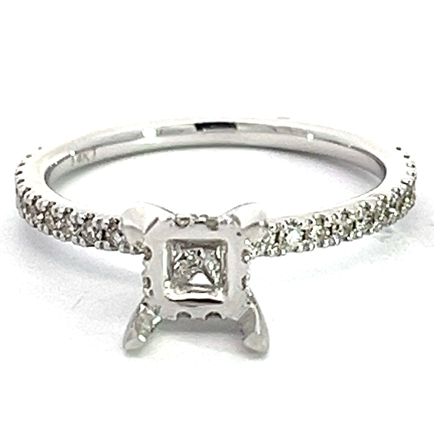 Diamond Wedding Set Mounting in White Gold