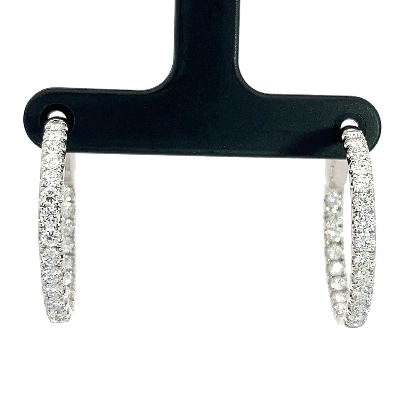 2.00 CTW Lab Grown Diamond White Gold Hoops