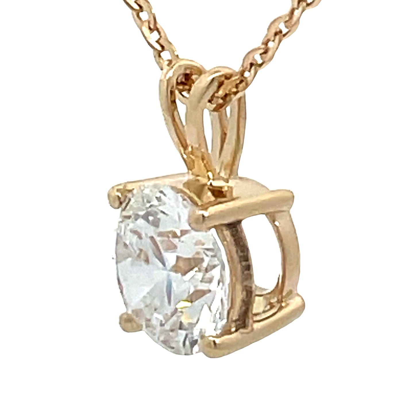2.03 CT Lab Grown Diamond Pendant in 14K Yellow Gold
