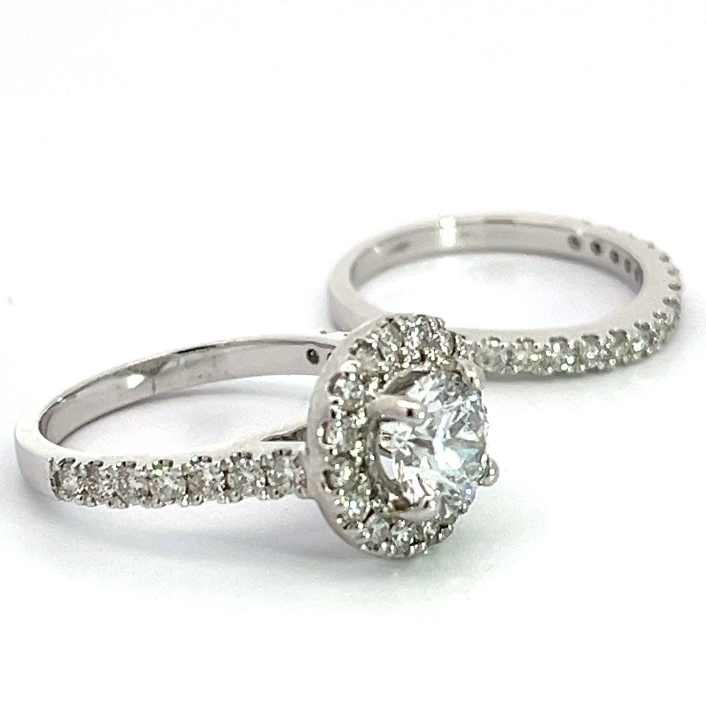 2.75 CTW Round Lab Grown Diamond White Gold Wedding Set