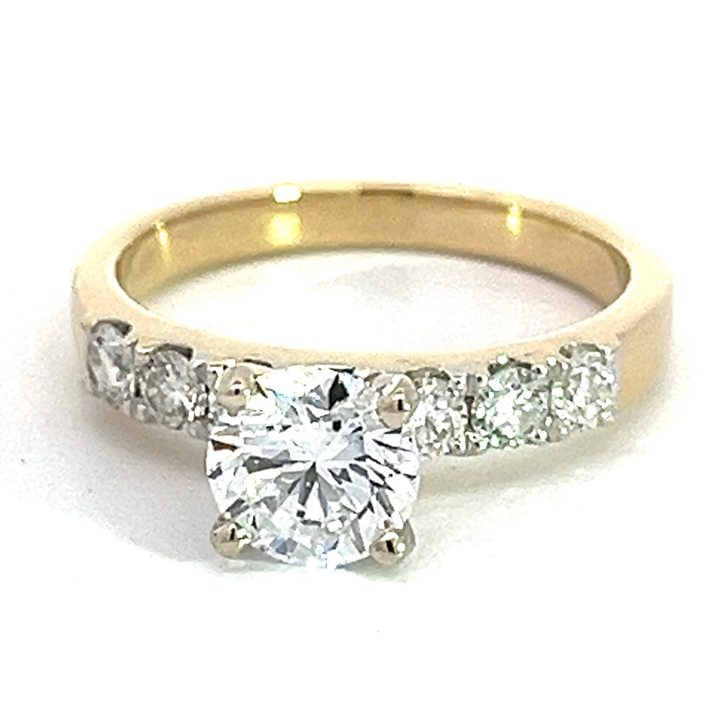1.11 CTW Round Lab Grown Diamond Wedding Set