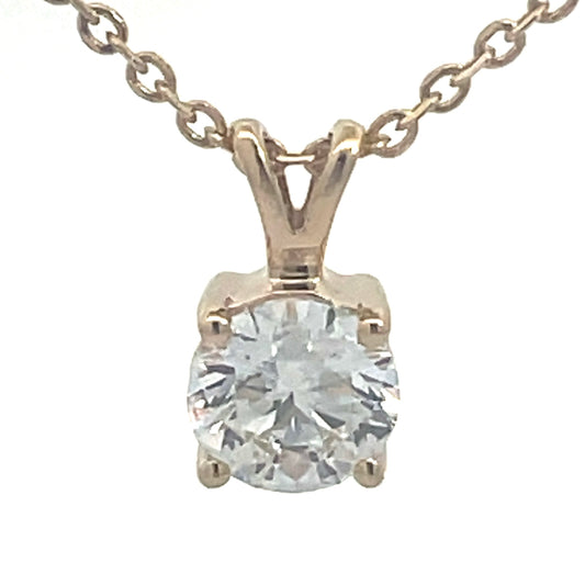 1.05 CT Lab Grown Diamond Pendant in 14K Yellow Gold