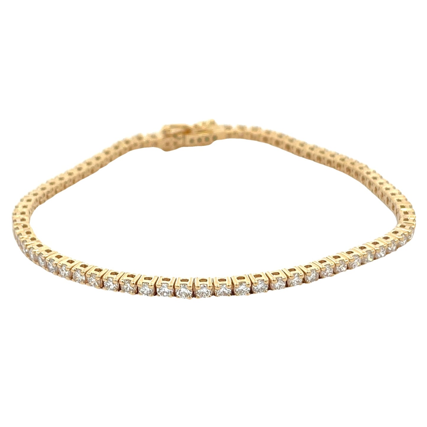 3.00 CTW Lab Grown Diamond Tennis Bracelet in 14K Yellow Gold