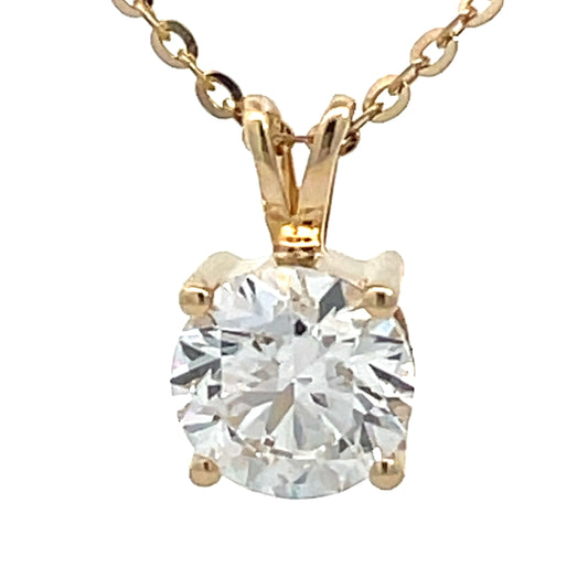 2.03 CT Lab Grown Diamond Pendant in 14K Yellow Gold