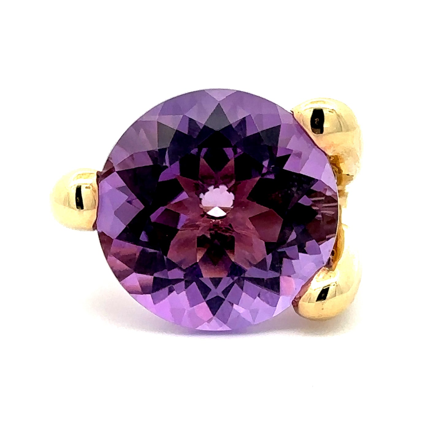 14K Yellow Gold Amethyst Ring