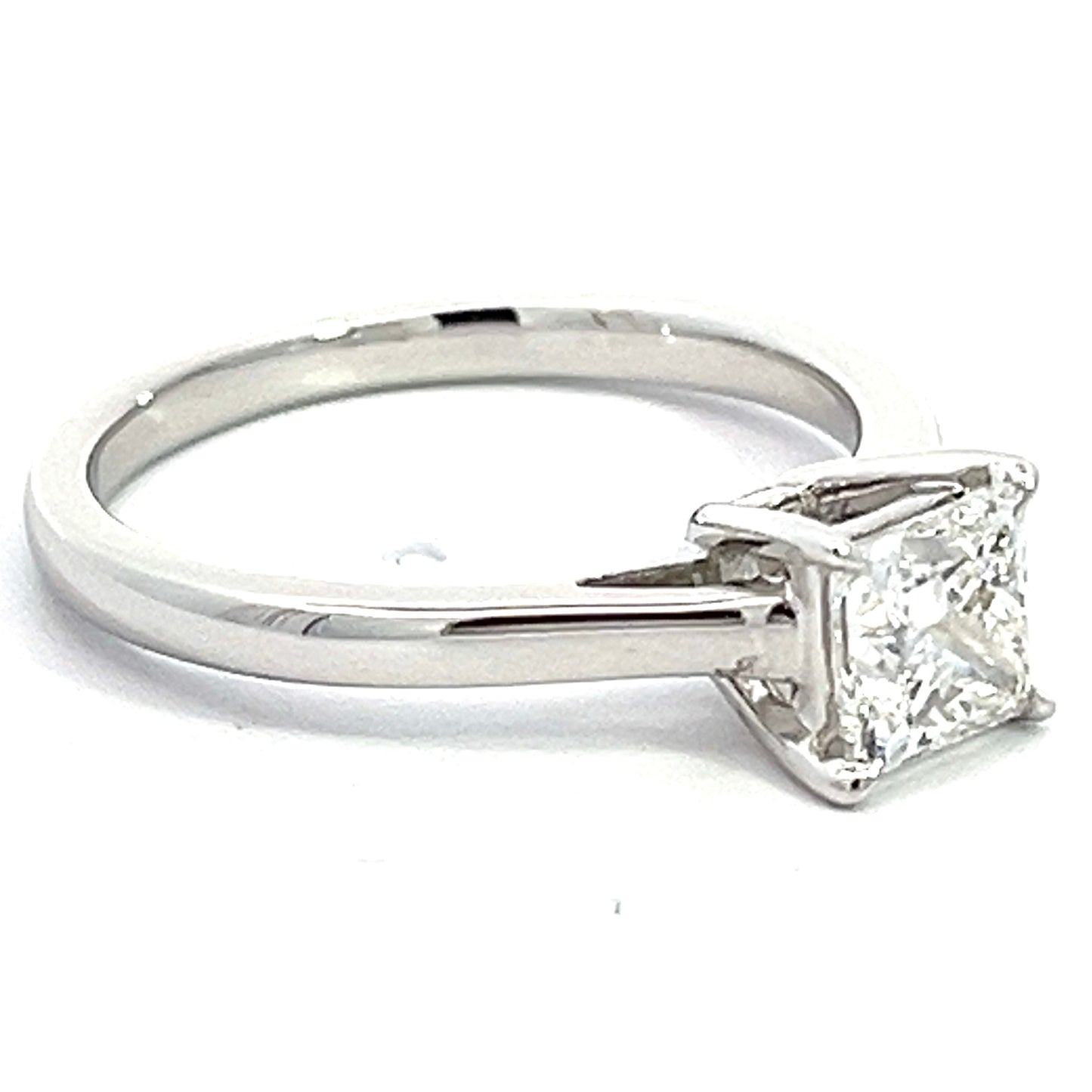 1.00 CT Princess Lab Grown Diamond Solitaire Ring in White Gold